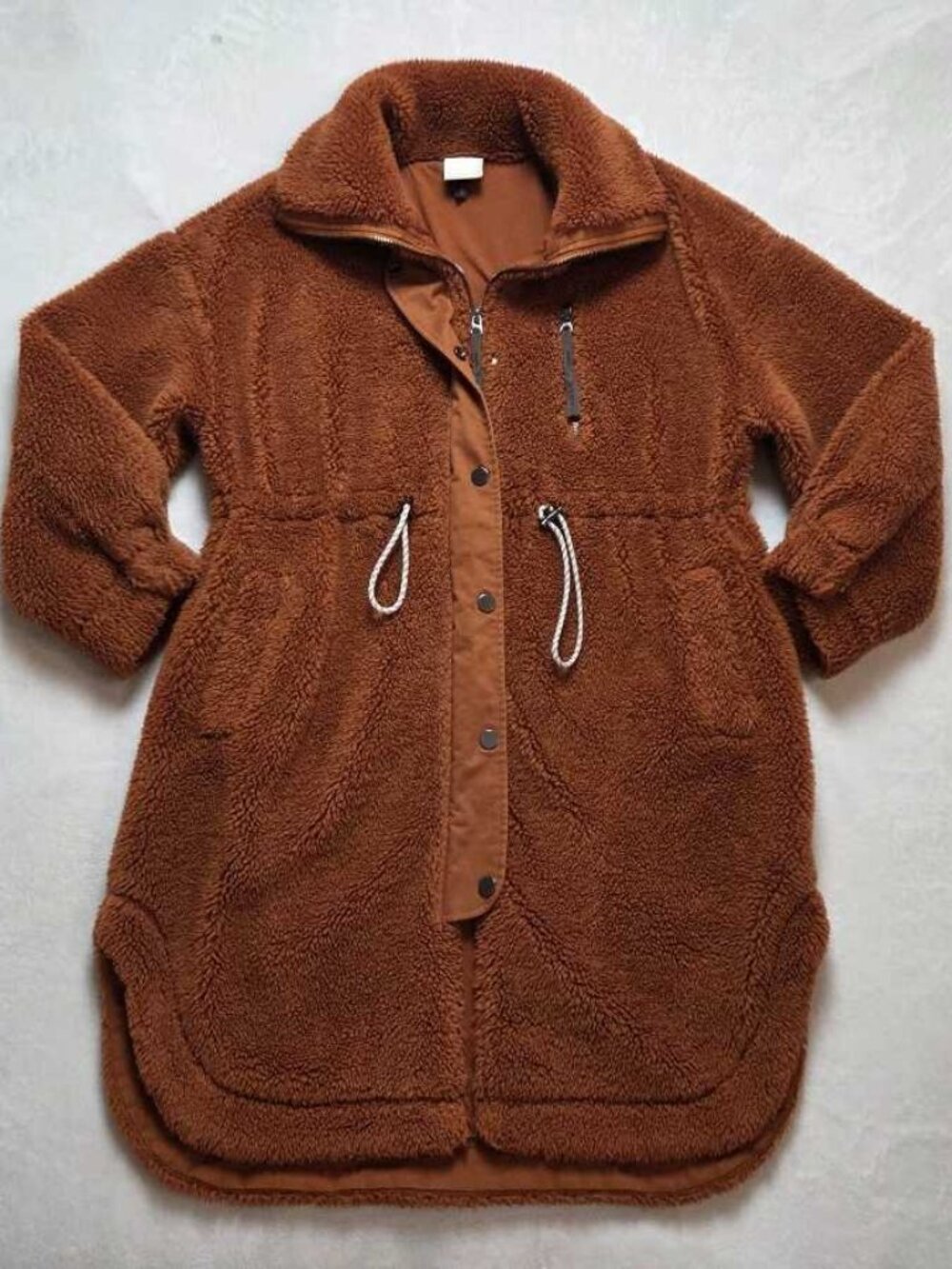 M Varley (from Anthropologie) sherpa Jones coat Caramel Cafe #6